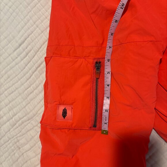 NWT PenfieldPrimaloft x free peopleBomber Jacket Cherry Tomato Red Sherpa Collar - Picture 15 of 16